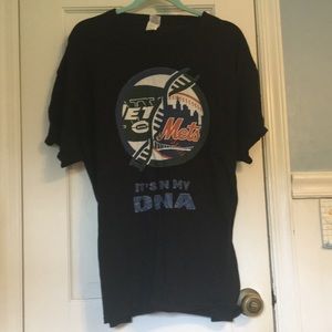 Mets/Jets DNA Short Sleeve Black T-shirt